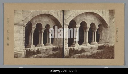 Kloster in der Abtei von Montmajour bei Arles, Montmajour. Cloitre (Titel auf Objekt), Édouard Denis Baldus (zugeschrieben), Arles, 1864, Papier, Karton, Albumin-Print, Höhe 89 mm × Breite 170 mm Stockfoto