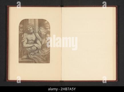 Fotoreproduktion eines Drucks nach einem Gemälde, Darstellung von Ecce Homo, Negretti & Zambra, nach: Correggio, c.. 1853 - in oder vor 1863, fotografischer Träger, Albumin-Druck, Höhe 122 mm × Breite 86 mm Stockfoto