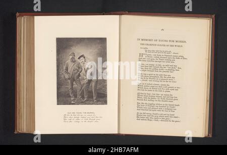 Porträt von Tom Morris SR und Tom Morris Jr mit einem Golfclub, Alt und Jung Tom Morris, Thomas Rodger, Sawyer's, (auf Objekt erwähnt), Saint Andrews, c. 1866 - in oder vor 1876, Papier, Kollotyp, Höhe 111 mm × Breite 84 mm Stockfoto