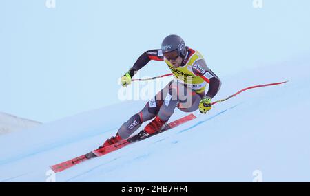 Saslong , Gröden, Italien, 17. Dezember 2021, KILDE Aleksander Aamodt (NOR) erster Platz während des FIS Ski World Cup#- Men & 39 2021;s Super-G - alpines Skirennen Stockfoto