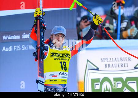 Gröden, Italien. 17th Dez 2021. KILDE Aleksander Aamodt (NOR) erster Platz im Jahr 2021 FIS Ski World Cup - Herren Super-G, alpines Skirennen in Gröden, Italien, Dezember 17 2021 Credit: Independent Photo Agency/Alamy Live News Stockfoto