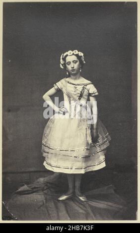 Porträt eines Mädchens in Tüll, Eduard Isaac Asser, Amsterdam, 1856, Papier, Papier mit Salzdruck, Höhe 196 mm × Breite 121 mm Stockfoto