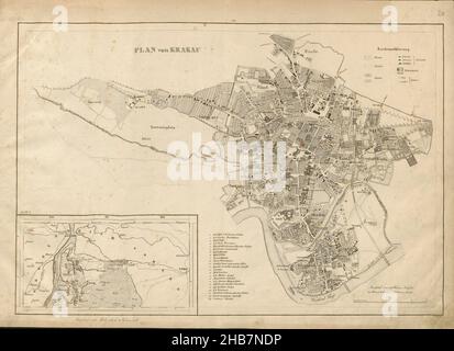 Krakau Karte, Krakau Karte, Krakau Druck, Retro Krakau Plan, Krakau Karte, Krakau Stadt, Krakau Stadt, Krakau Stadt, Krakau, Krakau Stadtplan, Krakau Stadtplan, Krakau Polen Stockfoto