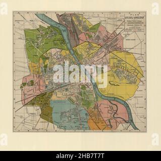 Warschau Plan, Warschau Karte, Karte von Warschau, Mapa Warszawy, Warschau Print, Warschau Plan, Warschau Poster, Old Warsaw Plan, Retro Warsaw Poster, Warschau Download Stockfoto