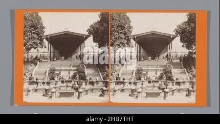 Kuppelweg am Elisabethenbrunnen in Bad Homburg vor der Höhe, Homburg vor d. Höhe, Elisabethenbrunnen (Objekttitel), František Fridrich (Objektbezeichnung), Verlag: František Fridrich (Objektbezeichnung), Bad Homburg, Verlag: Praag, c. 1855 - c. 1870, Karton, Albumin-Print, Höhe 85 mm × Breite 170 mm Stockfoto