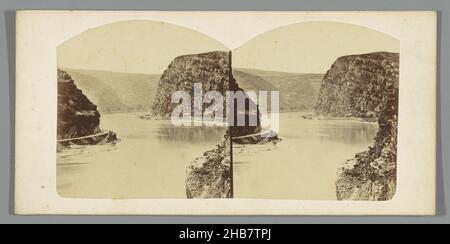 Ansicht der Loreley, anonym, Rijnland-Palts, c. 1860 - c. 1870, Karton, Albumin-Print, Höhe 85 mm × Breite 170 mm Stockfoto