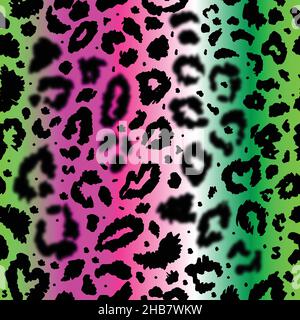 Vektor Nahtloses Muster mit farbigem Leopardendruck. Tierdruck. Geparden-Druck. Stock Vektor