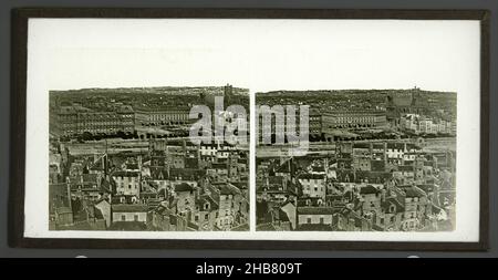 Ansicht von Paris, anonym, Paris, 1856 - 1890, Glas, Zegel Rand:, Schieber, Höhe 84 mm × Breite 170 mm Stockfoto