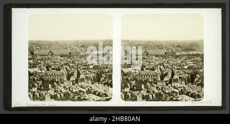 Ansicht von Paris, anonym, Paris, 1856 - 1890, Glas, Zegel Rand:, Schieber, Höhe 84 mm × Breite 170 mm Stockfoto