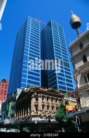 Australien. New South Wales. Sydney. Grahame's Corner in der Pitt und King Street. Stockfoto