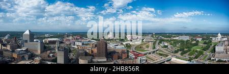 St. Paul, Minnesota. Blick auf das State Capital Gebäude und die Kathedrale Stockfoto
