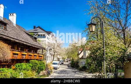 Historische Altbauten in der preysing Straße, Haidhausen München Stockfoto