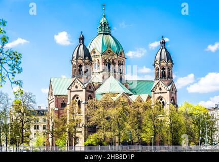 St. Luke Kirche in Lehel, München Stockfoto