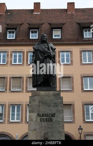 Albrecht Durer Statue Nürnberg, Deutschland Stockfoto