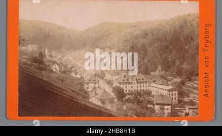 Ansicht von Triberg im Schwarzwald, Deutschland, Ansicht von Tryberg (Titel auf Objekt), anonym, Triberg, 1855 - 1885, Papier, Karton, Albumin-Print, Höhe 62 mm × Breite 105 mm Stockfoto