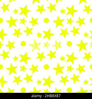 Vektordarstellung des Musterhintergrunds mit gelbem Sternsymbol Stock Vektor