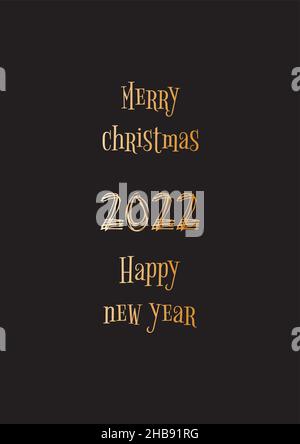 2022 Happy New Year Gold Logo Text Design. Vektorgrafik Stock Vektor