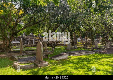 GEORGE TOWN, MALAYSIA - 20. MÄRZ 2018: WESTERN Road Cemetery in George Town, Malaysia Stockfoto