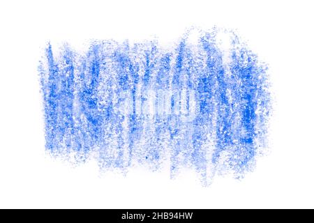 Blaue Ölbleistifte isoliert auf weißem Hintergrund. Hochwertige Fotos Stockfoto