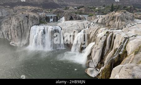 Wunderschöne Kaskaden der Shoshone Falls bei Twin Falls, Idaho, USA Stockfoto