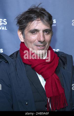 Bourg Saint Maurice, Frankreich. 17th Dez 2021. Samuel Prat nimmt an der Abschlussfeier Photocall im Rahmen des Les Arcs Film Festivals 13th in Bourg Saint Maurice, Frankreich, am 17. Dezember 2021 Teil. Foto von Aurore Marechal/ABACAPRESS.COM Quelle: Abaca Press/Alamy Live News Stockfoto