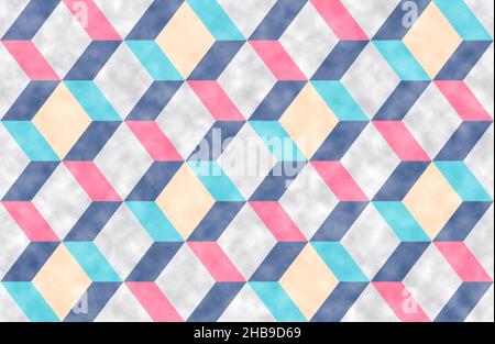 Nahtloses geometrisches, abstraktes Nahtmuster. Modernes Nahtmuster. Trendige Vektorstruktur. Stockfoto