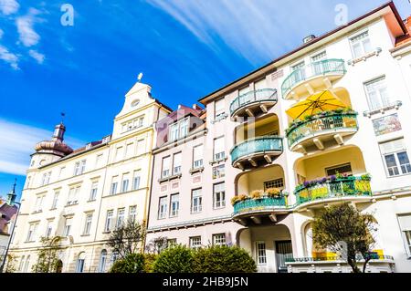 Histrorische Wohngebäude im Jugendstil in Bogenhausen, München Stockfoto