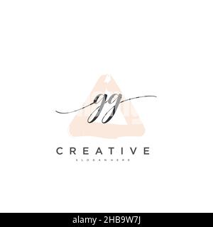 GG anfängliche Handschrift minimalistische geometrische Logo Vorlage Vektor-Kunst, Logo für Business-Schönheit, Mode und andere Kunst Stock Vektor