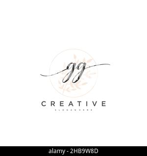GG anfängliche Handschrift minimalistische geometrische Logo Vorlage Vektor-Kunst, Logo für Business-Schönheit, Mode und andere Kunst Stock Vektor