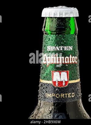 Spaten Optimator Dopplebock Simsbury, Connecticut, USA Stockfoto