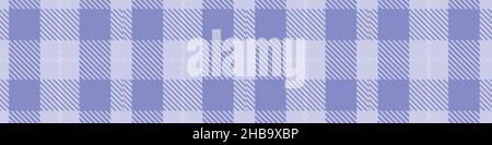 Peri lila Tartan Farbe des Jahres Rand Textur. Tonal karierte karierte trendige Textur Hintergrund. Weiche Pastell periwinkle blau Vektor wiederholen Fliese Stock Vektor