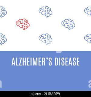 Alzheimer-Krankheit, konzeptuelle Illustration. Stockfoto