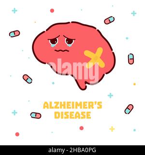 Alzheimer-Krankheit, konzeptuelle Illustration. Stockfoto