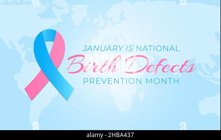 Der Januar ist der National Birth Defects Prevention Month Hintergrunddarstellung Stock Vektor