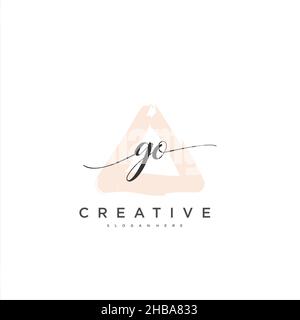 GO initial Handschrift minimalistische geometrische Logo Vorlage Vektor-Kunst, Logo für Business-Schönheit, Mode und andere Kunst Stock Vektor