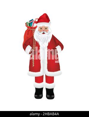 Santa Clause isoliert. vektorgrafik Stock Vektor