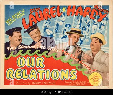 OLIVER HARDY und STAN LAUREL in OUR RELATIONS (1936), Regie: HARRY LACHMAN. KREDIT: STAN LAUREL PRODS/HAL ROACH/M.G.M/ALBUM Stockfoto