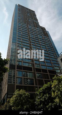 Wohlhabende Nachbarschaft lang Suan aka Soi Langsuan Road Chidlom Bangkok Thailand Stockfoto