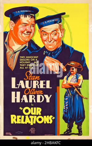 OLIVER HARDY und STAN LAUREL in OUR RELATIONS (1936), Regie: HARRY LACHMAN. KREDIT: STAN LAUREL PRODS/HAL ROACH/M.G.M/ALBUM Stockfoto