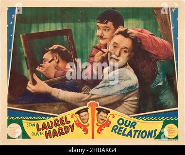 OLIVER HARDY und STAN LAUREL in OUR RELATIONS (1936), Regie: HARRY LACHMAN. KREDIT: STAN LAUREL PRODS/HAL ROACH/M.G.M/ALBUM Stockfoto