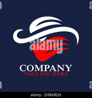 Modernes stilisiertes Bandit-Logo. Vektorgrafik Stock Vektor