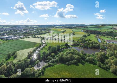 Luftaufnahme zu westlichen Teilen von Donauwörth Stockfoto