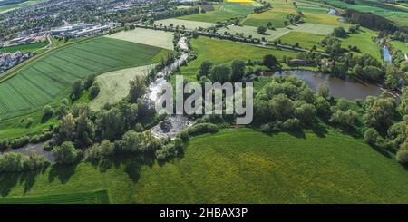 Luftaufnahme zu westlichen Teilen von Donauwörth Stockfoto