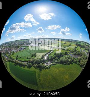 Luftaufnahme zu westlichen Teilen von Donauwörth Stockfoto