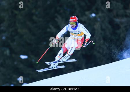 Saslong, Gröden, Italien, 18. Dezember 2021, &#XA; während des FIS Ski World Cup 2021 - Men &#39;s Downhill - alpines Skirennen Stockfoto