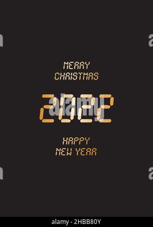 2022 Happy New Year Gold Logo Text Design. Vektorgrafik Stock Vektor