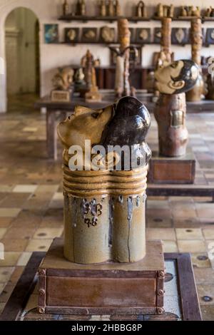 Recife, PE, Brasilien - 3. Januar 2017: Die ikonische Architektur des Francisco Brennand Ceramic Workshops in Recife, Pernambuco, Brasilien. Stockfoto