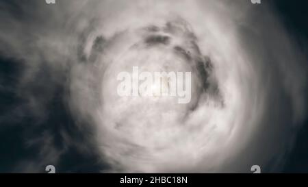 Wurmloch durch Zeit und Raum, Wolken und Millionen von Sternen. Farbenfrohe Animation Für Weltraumreisen. Verziehen Sie sich geradeaus durch diese wissenschaftliche FIC Stockfoto