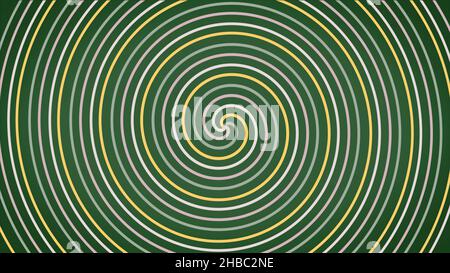 Leuchtende Linien und Kurven zirkulieren sanft. Rotation und Zirkulation. Technische Zusammenfassung. Stockfoto