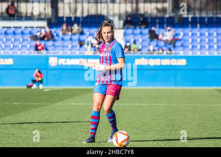 Barcelona, Spanien. 18th Dez 2021. Lieke Martens vom FC Barcelona in Aktion beim Primera Iberdrola-Spiel zwischen dem FC Barcelona Femeni und Rayo Vallecano Femenino im Johan Cruyff Stadium.Endstand; FC Barcelona Femeni 4:0 Rayo Vallecano Femenino (Foto von Thiago Prudencio/SOPA Images/Sipa USA) Quelle: SIPA USA/Alamy Live News Stockfoto